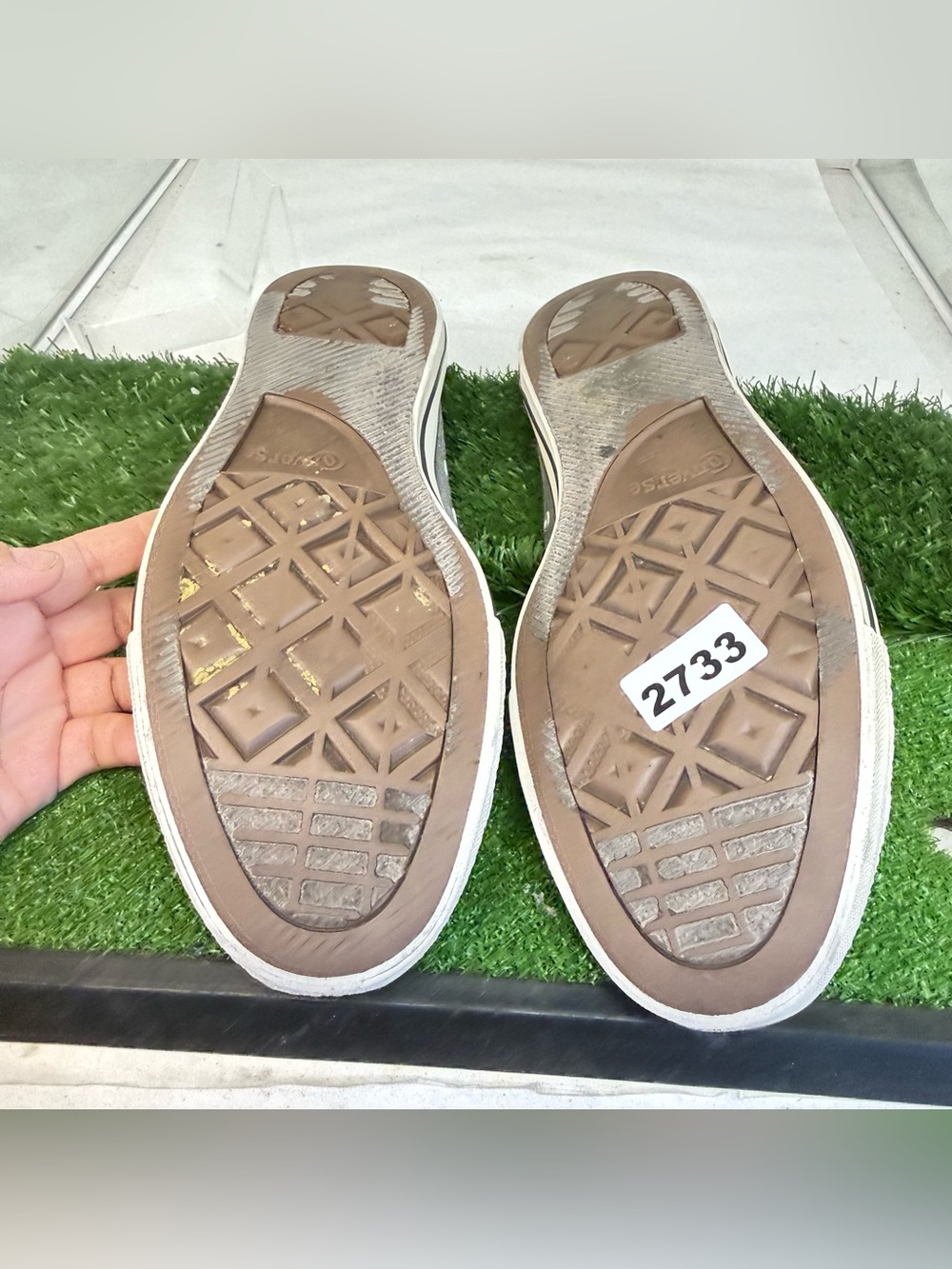 Converse Low-Top Canvas Sneakers - Gray & White - Picture 6 of 6
